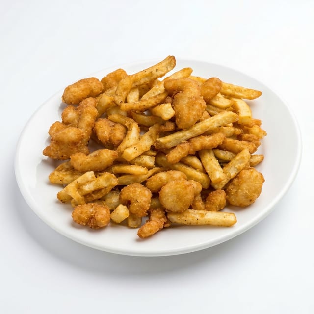 Kids Fried Shrimp & Fries.