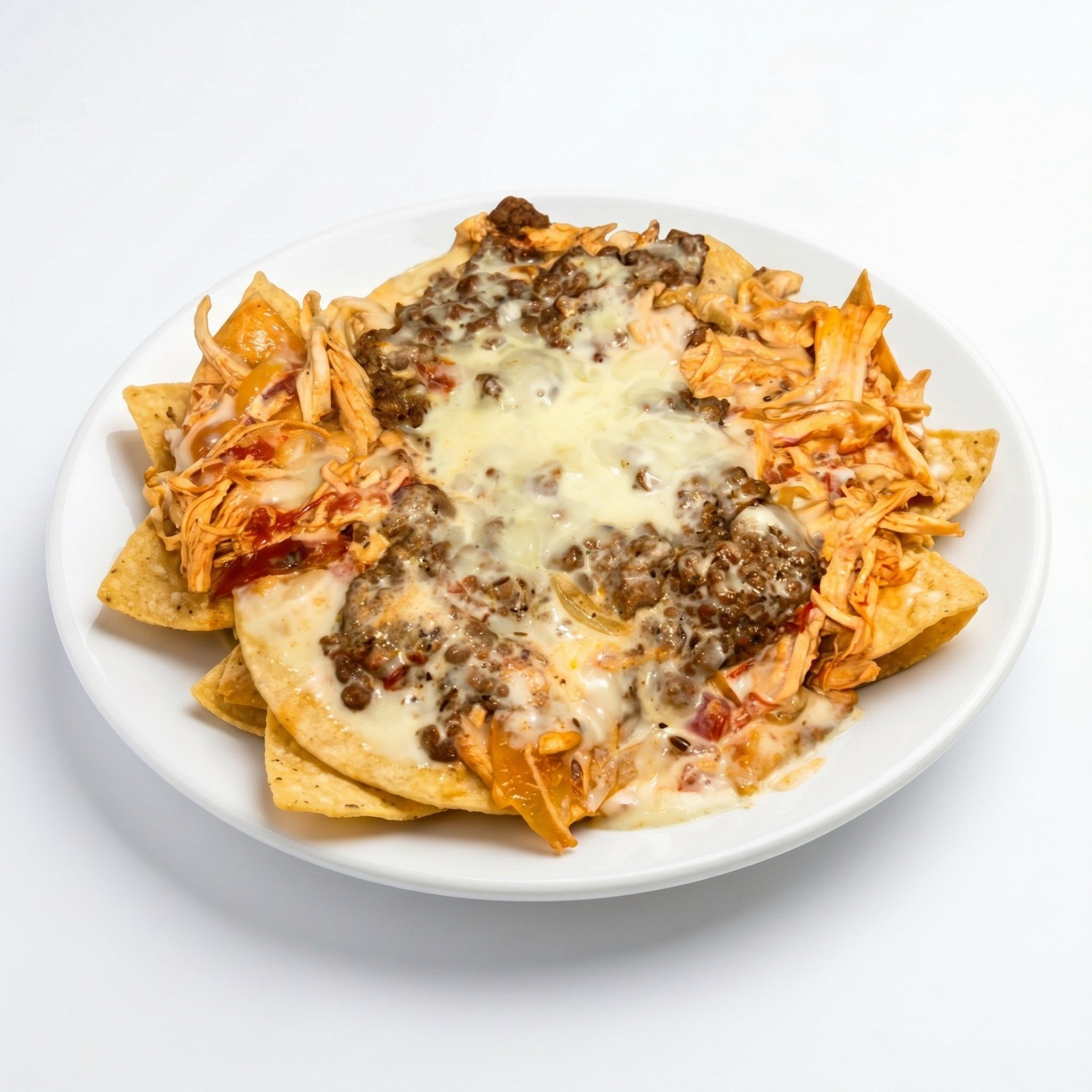 Beef & Chicken Nachos.